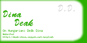dina deak business card