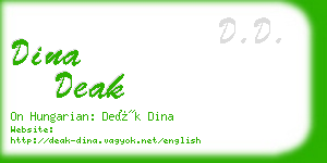 dina deak business card